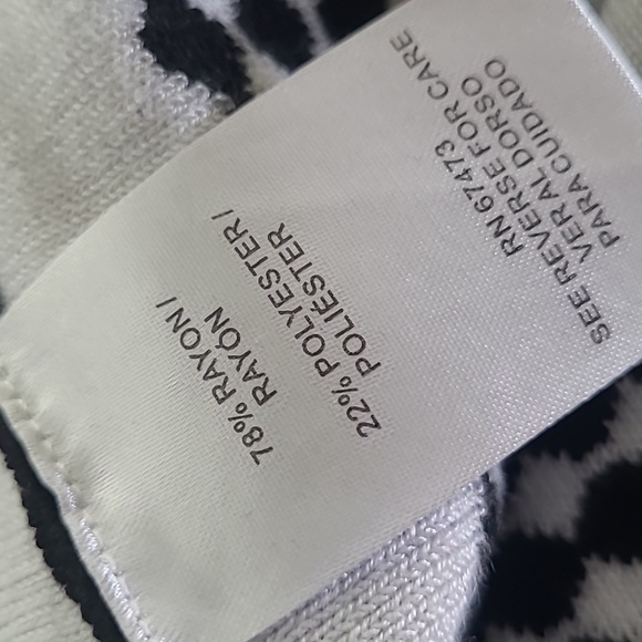 Danny & Nicole Black/White Stripe Sweater Dress size 1X - Picture 6 of 6